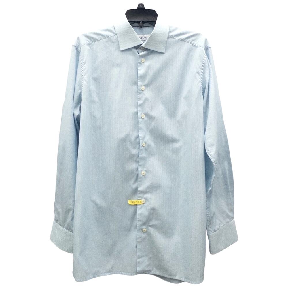 Eton Contemporary Fit Dress Shirt Men Neck 16/41 Blue Lavender Stripe